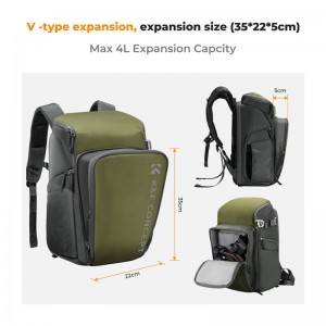 K&F Concept 25L Nature Wander 01 hátizsák (Zöld)-2
