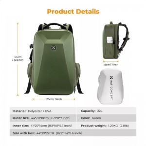 K&F Concept 22L Nature Wander 10 hátizsák (zöld)-3