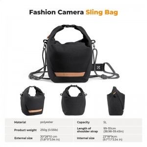 K&F Concept Urban Wander 11 Sling táska 5L (fekete)-4