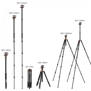 K&F Concept K255A7 aluminium BH-32 gömbfejjel-5