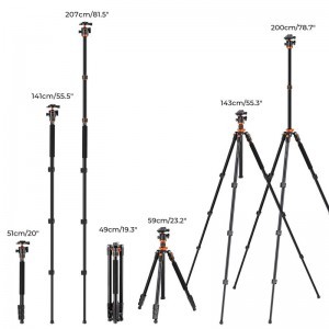 K&F Concept K234A7 állvány, BH-28L állványfejjel-5