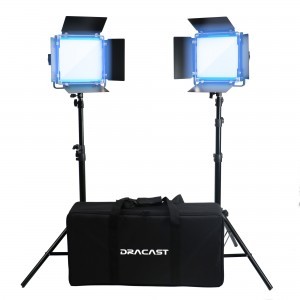  Dracast X sorozat LED500 nappali fényű LED 2 lámpás készlet, párnázott nejlon hordtáskával