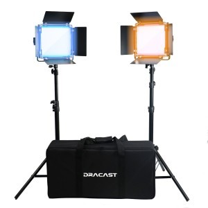  Dracast X sorozatú LED500 kétszínű LED 2 lámpa készlet nylon párnázott utazótáskával