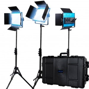  Dracast X Sorozat LED500 Nappali Fényű LED 3 Lámpa Készlet Formával Történt Öntésű Utazótáskával
