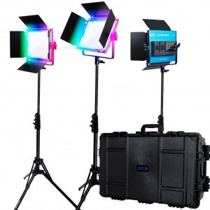  Dracast X Series LED500 RGB és Kétszínű LED 3 lámpás készlet formázott utazótokkal