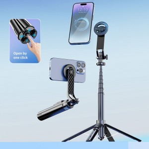 Blavec Selfie Bot Aluminium Fusion P06 Magsafe tripod + távirányító + tartó 1,34 méter (SSFP06-MTRHB134) fekete-4