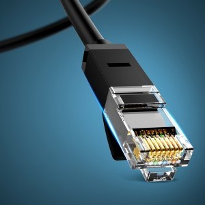 Ugreen RJ45 Cat 6 UTP 10m Ethernet patchcord lapos kábel 1000Mbps fekete (NW102 50178)-1