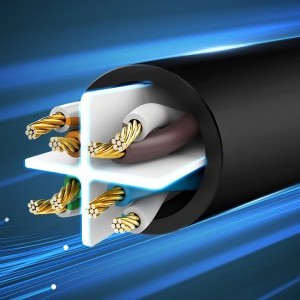 Ugreen RJ45 Cat 6 UTP 10m Ethernet patchcord lapos kábel 1000Mbps fekete (NW102 50178)-2