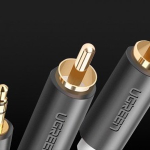 Ugreen AV102 kábel 2x RCA (Cinch) jack 3.5mm 10m (fekete)-4
