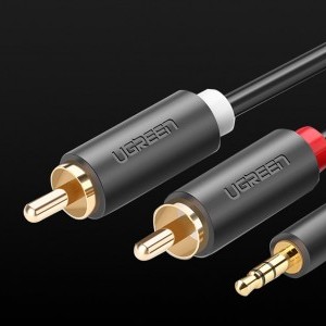 Ugreen AV102 kábel 2x RCA (Cinch) jack 3.5mm 10m (fekete)-6