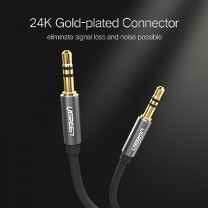 Ugreen AV119 3.5mm-es AUX jack kábel 1.5m (fekete)-1