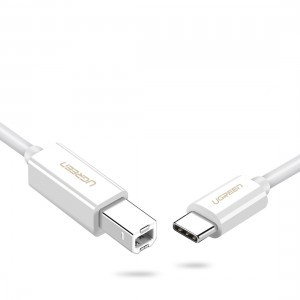 Ugreen USB-C/USB-B kábel nyomtatóhoz US241, nyomtató kábel 1,5m (fehér)-1