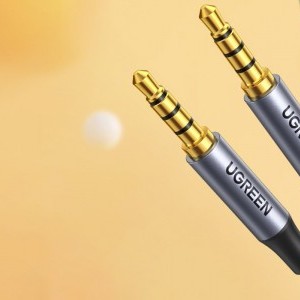Ugreen AV183 Mini jack kábel 3.5 mm TRRS, AUX, 2m (fekete)-4