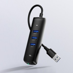 Ugreen CM416 4 az 1-ben USB HUB elosztó adapter, 0.25m (fekete)-3
