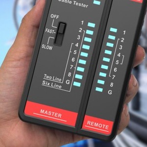 Habotest HT812A Hálózati kábel tesztelő RJ45/RJ14/RJ12/RJ9-2