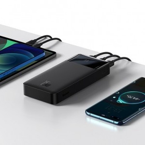 Baseus Bipow 30000mAh powerbank kijelzővel 15W + USB-A - Micro USB kábel 0,25m fekete (PPBD050201)-4