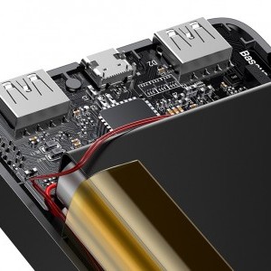 Baseus Bipow 30000mAh powerbank kijelzővel 15W + USB-A - Micro USB kábel 0,25m fekete (PPBD050201)-3