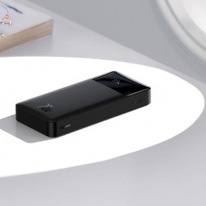 Baseus Bipow 30000mAh powerbank kijelzővel 15W + USB-A - Micro USB kábel 0,25m fekete (PPBD050201)-1