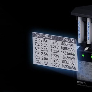 SKYRC NC2500 Pro AA / AAA akkumulátor töltő USB QC3.0 gyorstöltő porttal-4