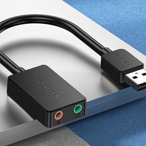 Vention külső USB 2.0 hangykártya 15cm-3