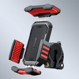 Joyroom JR-ZS265 univerzális fém biciklis és motoros telefontartó fekete-piros-5