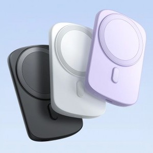 Wireless powerbank 6000mAh Joyroom JR-W030 20W MagSafe gyűrűvel és állvánnyal - lila-5