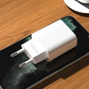 Foneng EU28 USB-A hálózati töltő adapter + USB-A - MICRO-USB kábel QC 3.0-3