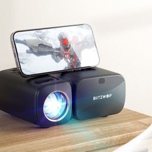 BlitzWolf BW-V3 Mini LED beamer / projektor, Wi-Fi + Bluetooth (fekete)-3
