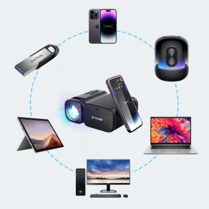 BlitzWolf BW-V3 Mini LED beamer / projektor, Wi-Fi + Bluetooth (fekete)-6