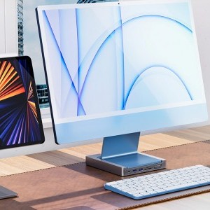 INVZI MagHub 8 az 1-ben USB-C Dokkoló Állomás / Hub iMac-hez SSD Hellyel (Szürke)-4