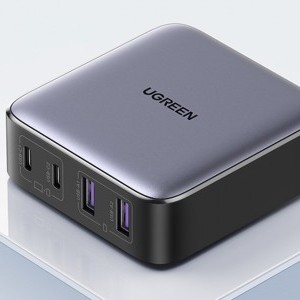 UGREEN CD327 Nexode Töltő, 2x USB-C, 2x USB-A, GaN, 65 W (Szürke)-2