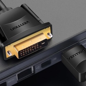HDMI - DVI (24+1) kábel Vention ABFBF 1m, 4K 60Hz/ 1080P 60Hz (Fekete)