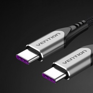 Vention TAEHD PD 100W USB-C - USB-C kábel 0.5m szürke-1
