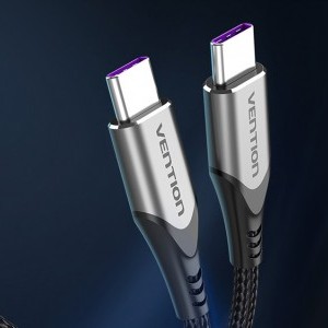 Vention TAEHD PD 100W USB-C - USB-C kábel 0.5m szürke-4