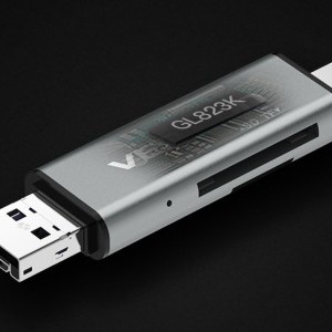 Multifunkciós USB2.0 Kártyaolvasó Vention CCJH0 Szürke-2