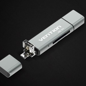 Multifunkciós USB2.0 Kártyaolvasó Vention CCJH0 Szürke-4