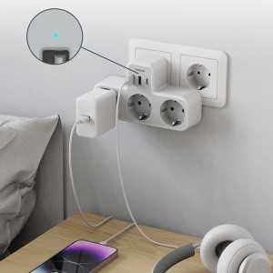Tessan Fali hálózati elosztó TS-323-DE-C USB porttal-2