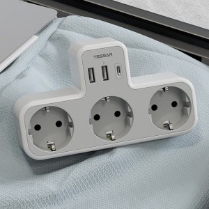 Tessan Fali hálózati elosztó TS-323-DE-C USB porttal-4