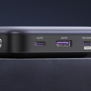 Powerbank 20000mAh Ugreen PB720, USB + 2x USB-C, 100W PD (szürke)-5