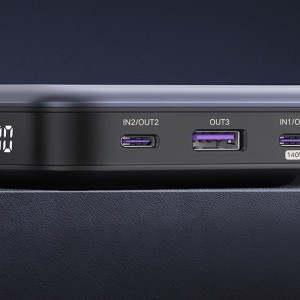 Powerbank 25000mAh Ugreen PB205, USB + 2x USB-C, 145W PD (szürke)-5