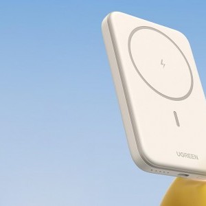 Magnetic Powerbank 5000mAh Ugreen PB560, USB-C, 15W (beige)-1