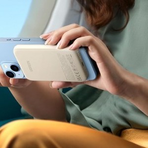 Magnetic Powerbank 5000mAh Ugreen PB560, USB-C, 15W (beige)-3