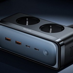 Hálózati elosztó 2 aljzattal 6in1, 2x USB-C, 2x USB-A Mcdodo CH-4610, EU (fekete)-4