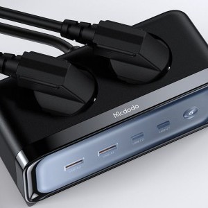 Hálózati elosztó 2 aljzattal 6in1, 2x USB-C, 2x USB-A Mcdodo CH-4610, EU (fekete)-11