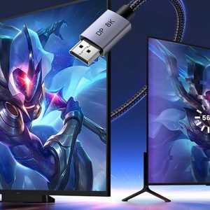DisplayPort 1.4 Kábel Ugreen DP120, 8K 60Hz, 32.4Gbps, 2m (fekete)-5