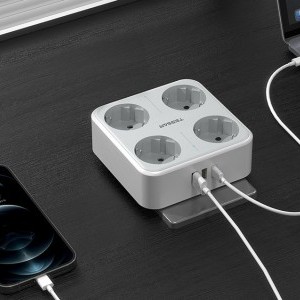 Tessan Wall Socket TS-302-DE-C hálózati elosztó USB porttal-2