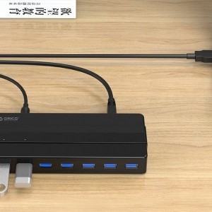 Orico 7xUSB 3.0 Hub Adapter (fekete) USB elosztó-5