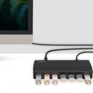 Orico 7xUSB 3.0 Hub Adapter (fekete) USB elosztó-1