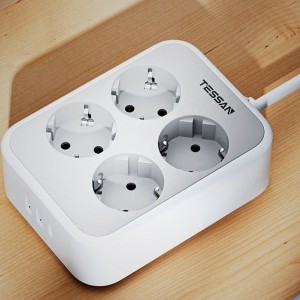 TESSAN TS-PS01DE00 hálózati elosztó USB porttal-1