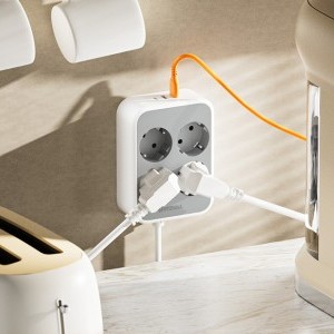 TESSAN TS-PS01DE00 hálózati elosztó USB porttal-3